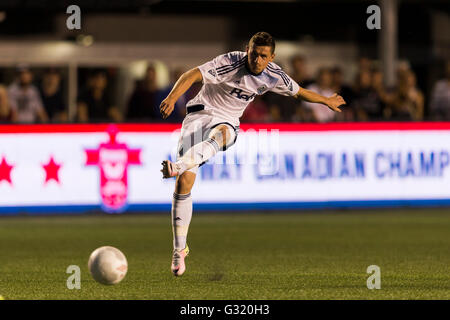 June 01, 2016: Action during the Amway Canadian Championship match between Vancouver Whitecaps and Ottawa Fury FC at TD Place Stadium in Ottawa, ON, Canada. Ottawa Fury FC won the first leg of the semifinal 2-0. Daniel Lea/CSM Stock Photo