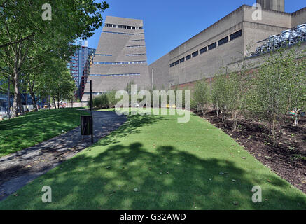 Extension to Tate Modern, London known as the Switch House, by Herzog and de Meuron Stock Photo