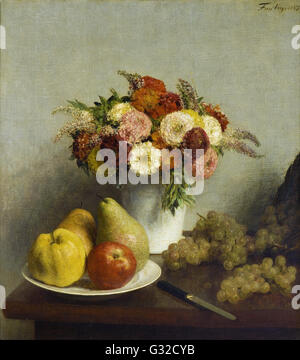Henri Fantin-Latour - Flowers and Fruit   - Musée d’Orsay, Paris Stock Photo