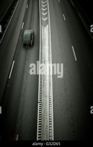 Car on freeway Stock Photo