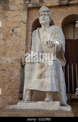 Statue of Abu Al Walid Muhammad Ibn Ruchd Averroes, historic district, Cordoba, Andalusia, Spain, Europe, PublicGround Stock Photo