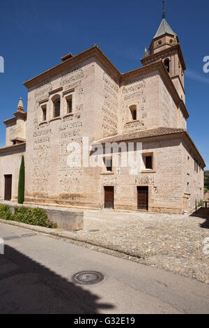 Iglesia de Santa Maria church on the grounds of the Alhambra, UNESCO World Heritage Site, Granada, Andalusia, Spain, Europe Stock Photo