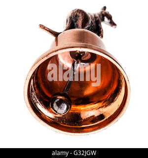 an australian kangaroo souvenir bell isolated over a white background Stock Photo