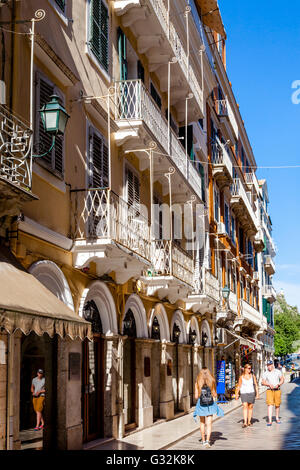 Historic Buildings In Corfu Town, Corfu Island, Greece Stock Photo