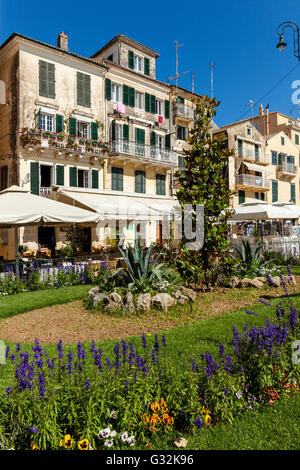 Historic Buildings In Corfu Town, Corfu Island, Greece Stock Photo