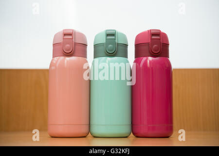 Thermos with Mug of Steaming Tea on Wooden Table in Autumn Forest. Stock  Photo - Image of wooden, rest: 259930962