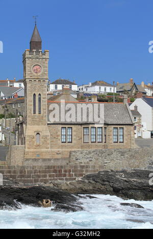 Porthleven, Bickford-Smith scientific and literary Institute, opened December 17th 1884, Cornwall, England, UK Stock Photo
