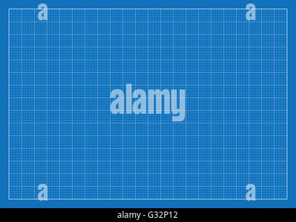 Blank Blueprint, Grid, Architecture Stock Vector