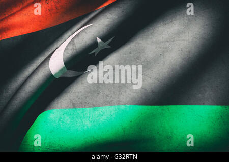 3d rendering of a Libya flag waving Stock Photo