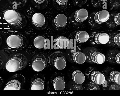 Glass bottles cover background Stock Photo