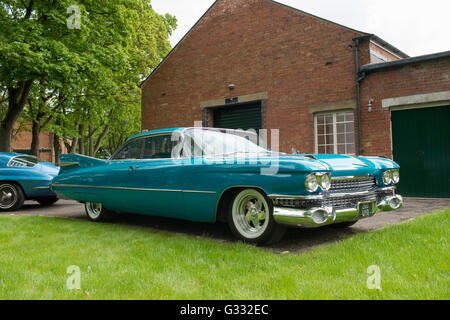 1959 Cadillac Coupe De Ville Convertible at Bicester Heritage Centre. Oxfordshire, England Stock Photo