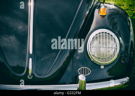 1965 VW Beetle car front end Stock Photo