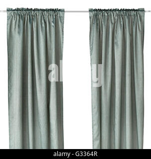 Classic dark grayish cyan curtain Stock Photo
