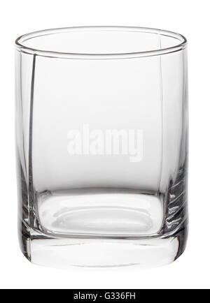 Empty whiskey glass isolated on white background with clipping path. Stock Photo