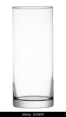 Empty glass vase  isolated on white background with clipping path. Stock Photo