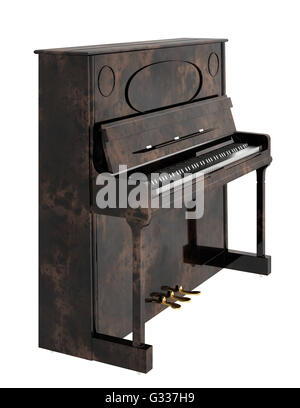 Piano. Isolated on white background. Include clipping path. 3d render Stock Photo