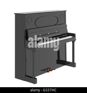 Piano. Isolated on white background. Include clipping path. 3d render Stock Photo