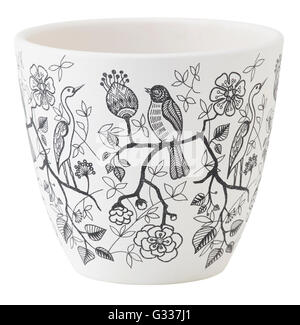 Flower pot isolated on white. Include clipping path Stock Photo