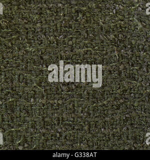 Bottle green woven woolen fabric texture. Complicated melange. Close up fragment of the top view. Stock Photo