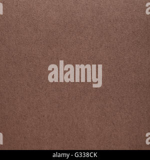Brown suede leather texture. Close up, top view. Stock Photo