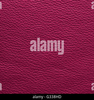 Cranberry red leather texture. Close up, top view. Stock Photo