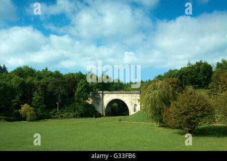 The Montagu Bridge and the River South Esk, Dalkeith Country Park, Dalkeith, Midlothian Stock Photo