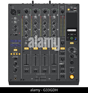 Digital dj mixer, top view Stock Photo
