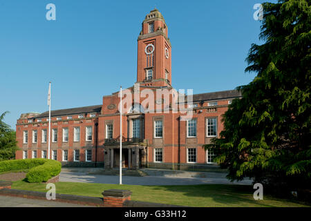 Trafford Town Hall located at the junction of Talbot Road and Warwick Road in the Stretford area of Greater Manchester. Stock Photo
