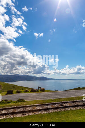 Llandudno coast and Orme in Conwy County Borough, Wales, located on the Creuddyn peninsula Stock Photo