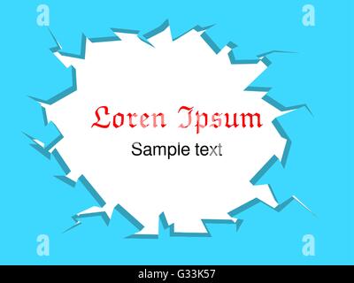Melted ice or broken glass for text background Stock Vector