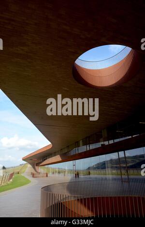 Marchesi Antinori winery in Tenuta Bargino, created by Studio Archea Associati , San Casciano Val di Pesa, Florence, Italy, Stock Photo