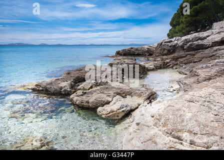 Bay Slanica on Murter Island, Dalmatia, Croatia Stock Photo