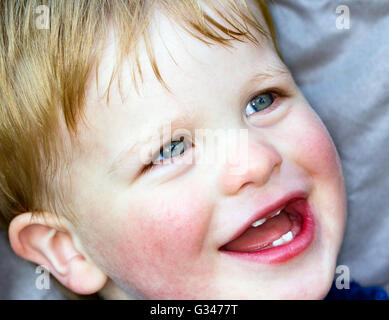 Young boy smiling Stock Photo