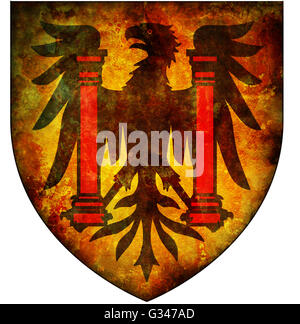 old isolated over white coat of arms of besancon Stock Photo