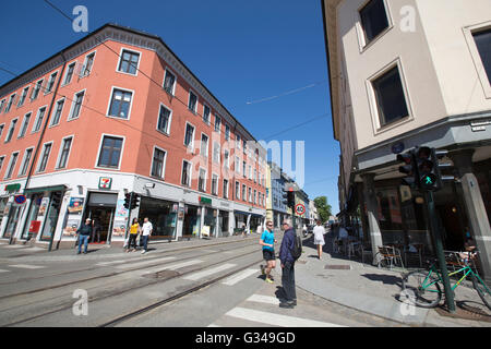 Thorvald Meyers Gate, Grunerløkka, suburb in the capital Oslo, Norway Stock Photo