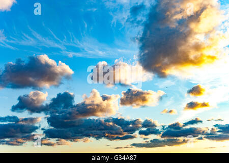 Beautiful sunset sky abstract used for background. Stock Photo