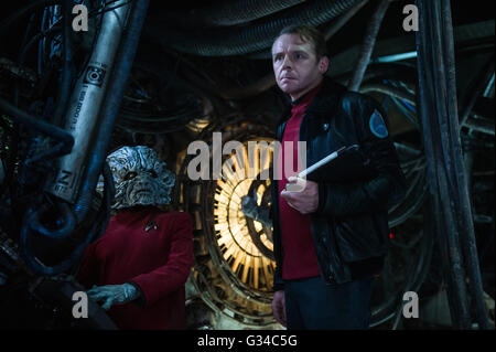 RELEASE DATE: July 22, 2016 TITLE: Star Trek Beyond STUDIO: Paramount Pictures DIRECTOR: Justin Lin PLOT: The USS Enterprise crew explores the furthest reaches of uncharted space, where they encounter a mysterious new enemy who puts them and everything the Federation stands for to the test PICTURED: Deep Roy, Simon Pegg (Credit: c Paramount Pictures/Entertainment Pictures/) Stock Photo