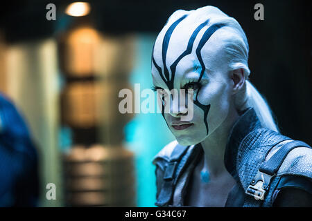 RELEASE DATE: July 22, 2016 TITLE: Star Trek Beyond STUDIO: Paramount Pictures DIRECTOR: Justin Lin PLOT: The USS Enterprise crew explores the furthest reaches of uncharted space, where they encounter a mysterious new enemy who puts them and everything the Federation stands for to the test PICTURED: Sofia Boutella (Credit: c Paramount Pictures/Entertainment Pictures/) Stock Photo