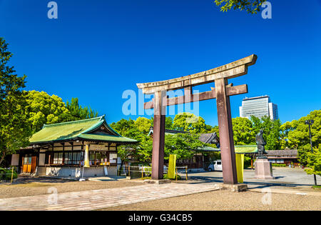 Gate of Hokoku Shrine in Osaka Stock Photo