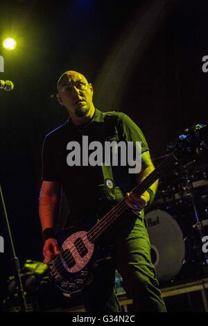 Milan, Italy. 07th June, 2016. Aaron Bruch of the american rock band Breaking Benjamin pictured on stage as he performs live at Alcatraz. © Roberto Finizio/Pacific Press/Alamy Live News Stock Photo