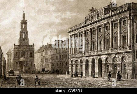 Old Somerset House, London England in the early 1700's before being ...