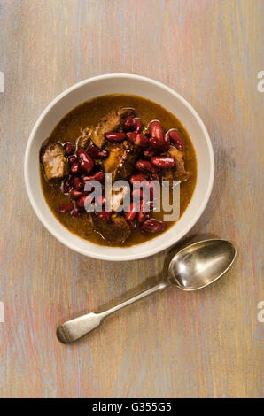 home made beef stew with kidney bean