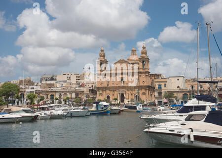 The msida marina in Malta Stock Photo