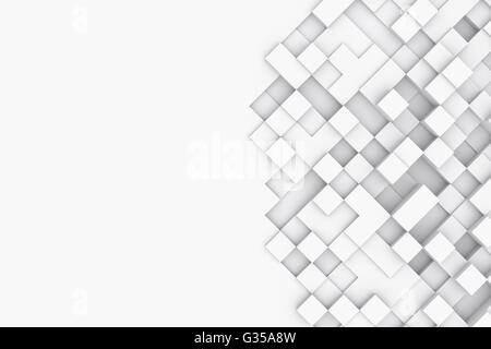 Background with abstract cubes. 3d illustration Stock Photo