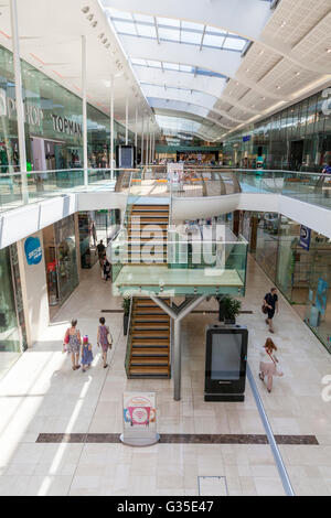 A shopping mall in the intu Derby shopping centre, Derby, England, UK Stock Photo