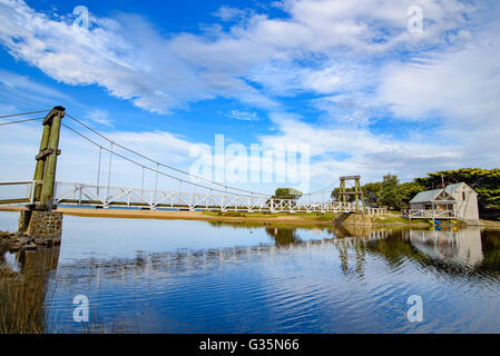 Bridge over a river with reflection, Great Ocean Road, Victoria, Australia Stock Photo