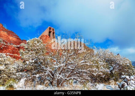 Church of Holy Cross in Sedona. Arizona in winter Stock Photo