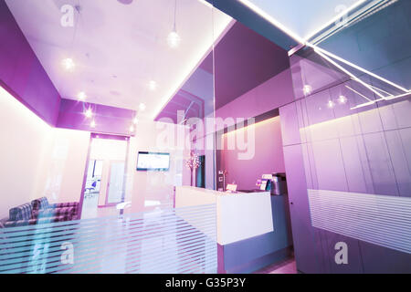 Modern interior design. Lobby at dental clinic. Stock Photo