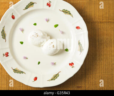English breakfast  poached eggs Stock Photo