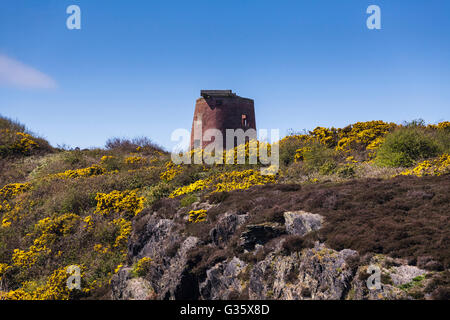 Derelict Mill, Amlwch Harbour, Anglesey, North Wales Stock Photo